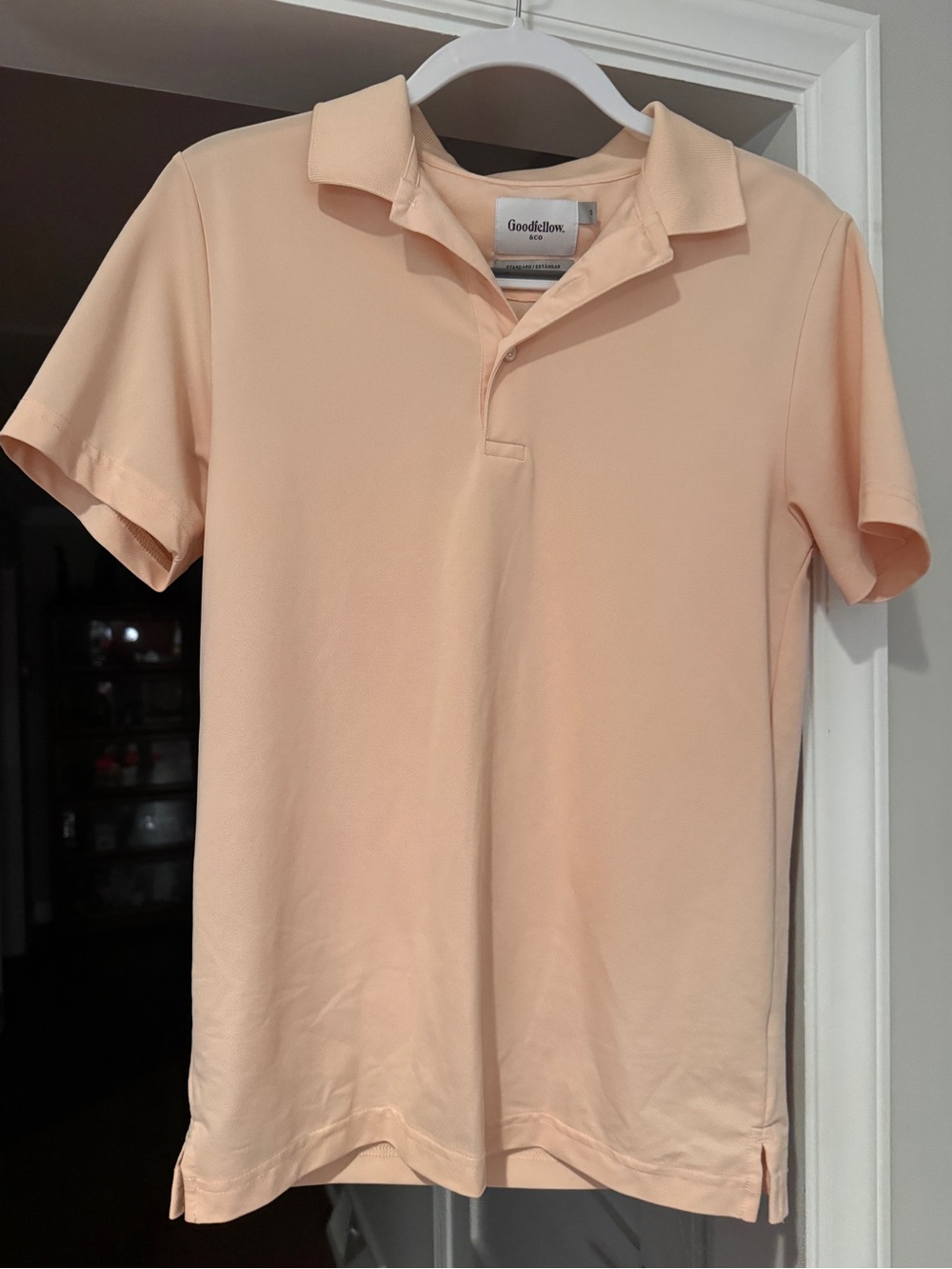 Goodfellow & Co Light Peach Short-Sleeve Polo